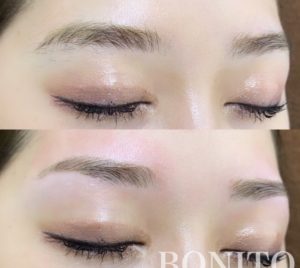 印象の変化。眉メイクケアと眉毛の描き方で印象がとても変わります。